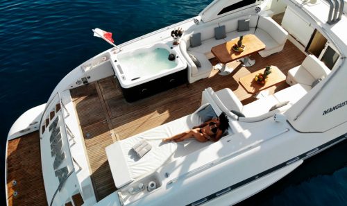 Alquiler de barcos en puerto Banús. Mangusta 80.